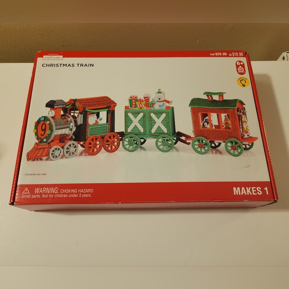 New Creatology Christmas Train de Noel Santa Foam Building Kit W/ LED light